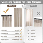 MIULEE Pinch Pleated Thick Linen Curtains 84 Inches Long 2 Panels - Image 6