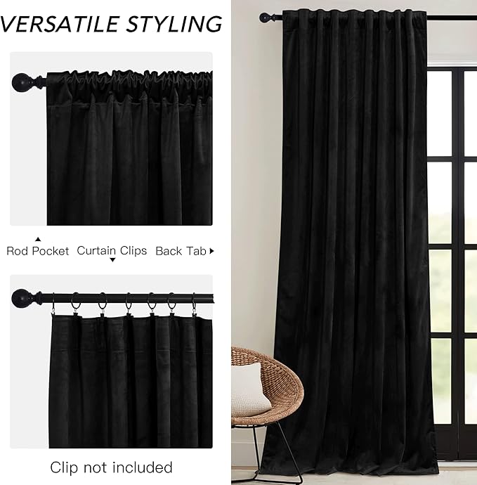 RYB HOME Velvet Blackout Curtains - Image 6