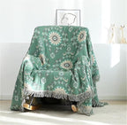 MSGKV Boho Throw Blanket for Couch Bed 60''x80'', 100% Cotton Blankets Woven - Image 6