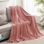 BEDELITE Fleece Blanket Twin Size Dusty Pink Throw Blankets - Image 5