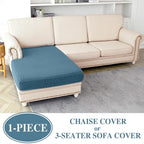 Couch Cushion Cover Chaise Lounge Cover Washable Separate Seat Chaise Couch - Image 2
