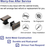 Rectangular Oil Rubbed Bronze Cabinet Knobs 1-1/2 Inch 10 Pack K2206