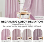 Deconovo Blackout Curtains, Thermal Insulated, W52 x L63 2 Panels, Back Tab - Image 3