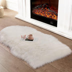 Ciicool Faux Sheepskin Rugs Soft Faux Fur Rug White Fluffy Chair Couch Cover - Image 7