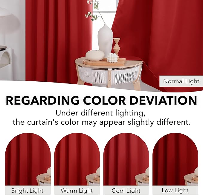 Deconovo Christmas Blackout Curtains, Thermal Insulated, W52 x L45 2 Panels - Image 6