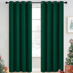 Yakamok Dark Green Blackout Curtains by Yakamok