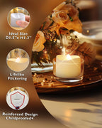 Homemory 12-Pack Battery Tea Lights with Timer Built in, Auto-On 6H Daily
