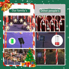 20 Pack Solar Candy Cane Pathway Lights, Warm White Christmas Yard Decor