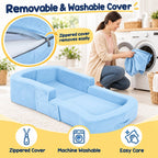 Portable Toddler Travel Bed, Soft Foldable Toddler Bed, Kids Floor Bed