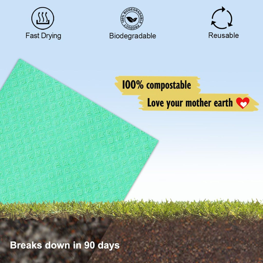 MoLKENE Swedish Dishcloths for Kitchen, 10 Pack, Assorted Colors