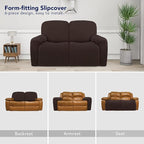 PureFit Super Stretch Loveseat Recliner Sofa Couch Cover - Image 4