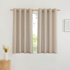 NICETOWN Linen Kitchen Window Curtains Over Sink, Grommet Privacy Added Thick by NICETOWN