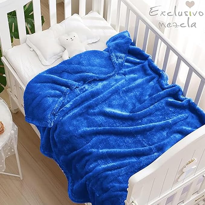 Exclusivo Mezcla Plush Fuzzy Fleece Throw Blanket, Super Soft, Fluffy and Warm - Image 2