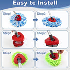 9PCS Mop Heads for O-Cedar RinseClean 2 Tank Spin Mop System
