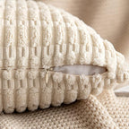 MIULEE Pack of 2 Corduroy Decorative Euro Sham Throw Pillow Covers 22x22 Inch - Image 4