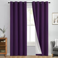 Yakamok 100% Blackout Curtain Panels 84 inches Cold and Light Blocking Drapes by Yakamok