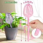 4 Pcs Plastic Self Watering Globes Bulbs for Indoor & Outdoor Plants, Tulip Self Plant Watering Globes, Automatic Plant Watering Devices for Houseplants