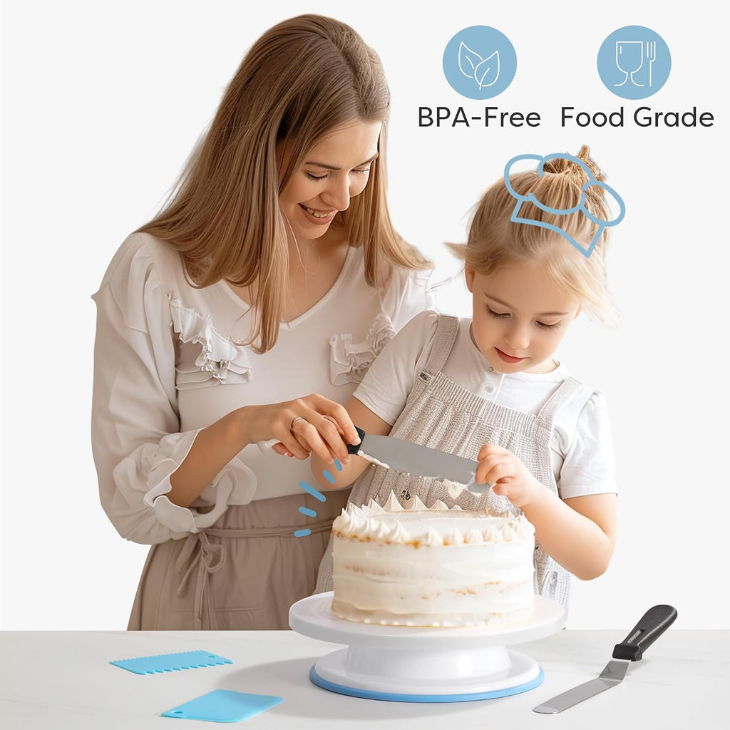 Kootek Cake Decorating Kit with Turntable Baking Supplies for Beginner Pros