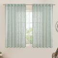 LAMIT Light Sage Linen Curtains 45 Inches Long by LAMIT