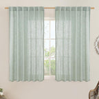 LAMIT Light Sage Linen Curtains 45 Inches Long by LAMIT