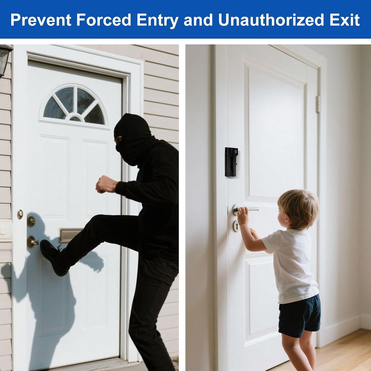 Door Reinforcement Lock with Key, Ultra Heavy Duty Version, 1 Pack