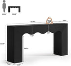 Tribesigns 63" Farmhouse Console Table with Wavy Edge