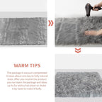 Ciicool Faux Fur Rug Grey Fluffy Area Rugs - Image 7