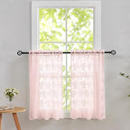 YJ YANJUN Vintage Lace Curtains 36 inch Length 2 Panels by YJYANJUN