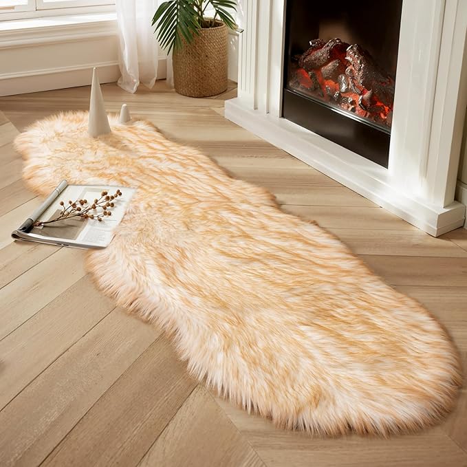 Ciicool Ultra Soft Faux Sheepskin Fur Rug Fluffy Rug by CIICOOLHomeDeco