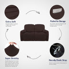 PureFit Super Stretch Loveseat Recliner Sofa Couch Cover - Image 3
