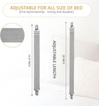 8Pcs Adjustable Bed Sheet Straps Clips, Elastic Mattress Sheet Fasteners Holder and Suspenders, Grippers to Hold Sheet, Mattress, Sofa, Couch, Table Cloth, Ironing Board Cover(Grey)