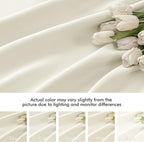 MIULEE Cream Back Tab Blackout Curtains 102 Inch Long 2 Panels Set - Image 8