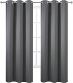 LEMOMO Frost Grey Blackout Curtains 34 x 84 Inch Length/Set of 2 Curtain - Image 2