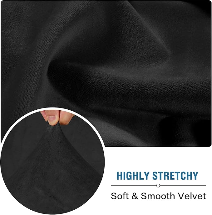 H.VERSAILTEX Velvet Stretch Couch Cushion Cover Plush Cushion Slipcover - Image 5