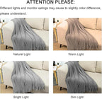 lifein Throw Blanket for Couch, Soft Boho Decor Bed Throw, Cozy Grey Knitted - Image 7
