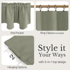 NICETOWN Curtain Valances Privacy Protection Blackout Window Valance