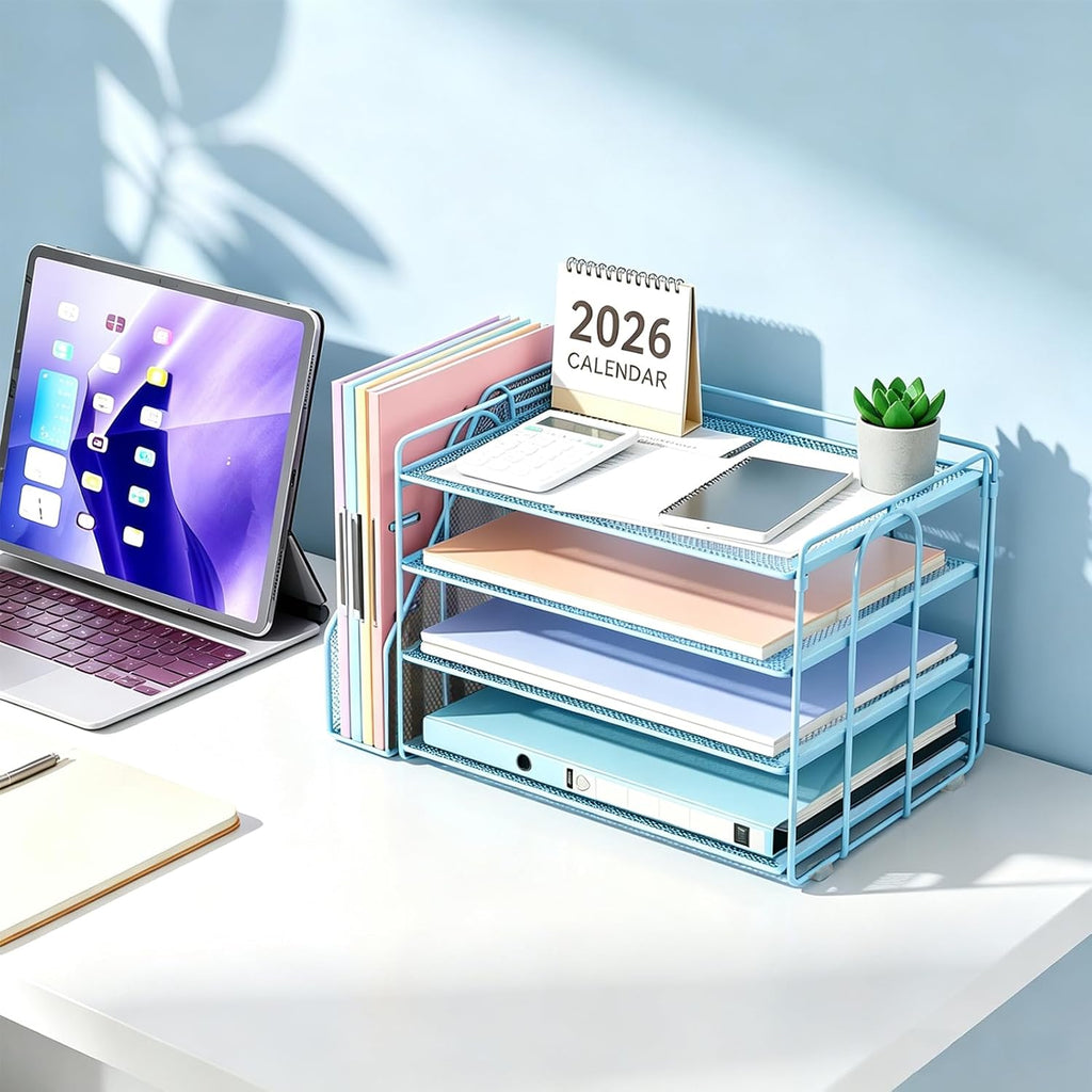 gianotter 4-Tier Paper Organizer With Magazine Holder