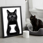 Framed Funny Bathroom Wall Art