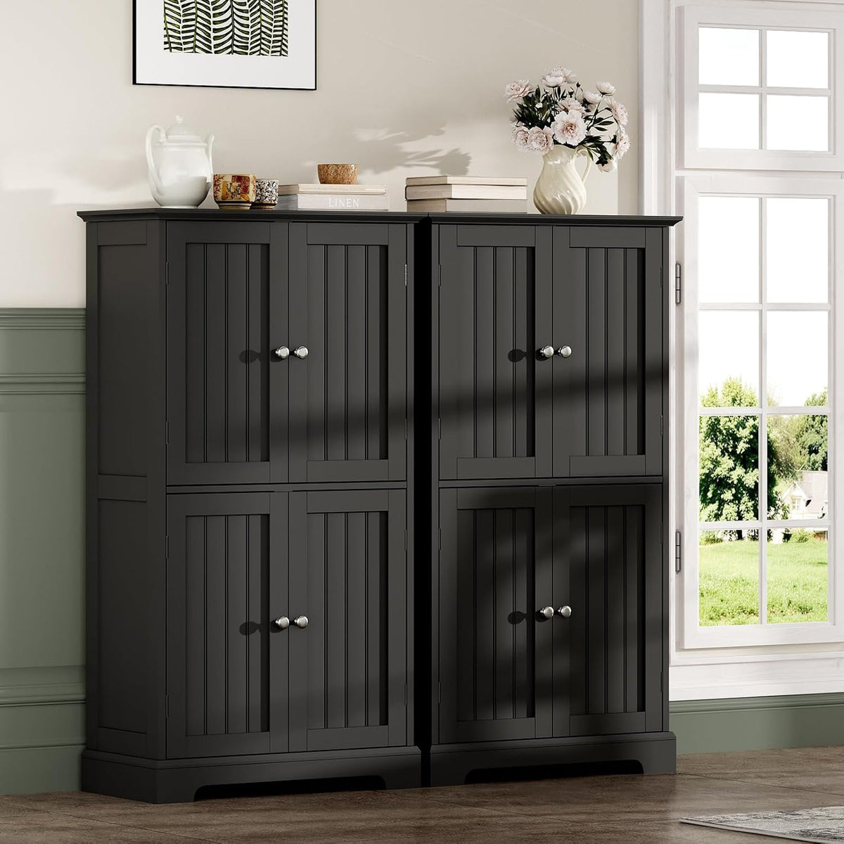 ChooChoo Bathroom Floor Cabinet with Adjustable Shelves