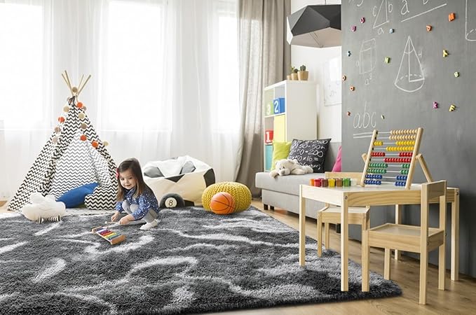 TWINNIS Super Soft Shaggy Rugs Fluffy Carpets, 6x9 Feet, Indoor Modern Plush - Image 4
