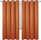 LEMOMO Orange Thermal Blackout Curtains/52 x 72 Inch/Set of 2 Panels Room - Image 2