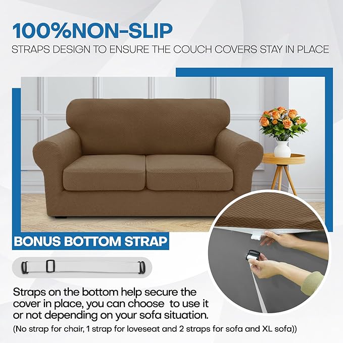 XINEAGE New 4 Pieces Extra Large Couch Covers - Image 5