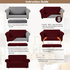 WEERRW Velvet Couch Covers for 2 Cushion Couch Sofa - Image 6