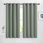 NICETOWN Sage Green Blackout Curtains 63 inch Length by NICETOWN