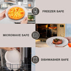 EI 18pcs Beige Wheat Straw Plates,Unbreakable Reusable Plastic Plates,Melamine Plate for Camping,Picninc,Family Dinner,wheat straw Dinnerware Sets