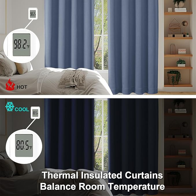 Simplebrand Ava Denim Blackout Curtains - Image 6