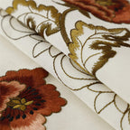 Arzoe Vintage European Flower Lace Table Runner Elegant Runners Cabinet Dining Room Table Decoration (Burgundy, 16×77 Inch)