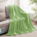 BEDELITE Fleece Blanket Grass Green Throw Blankets - Image 5