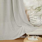 NICETOWN Flax Gray Linen Curtains - Image 7