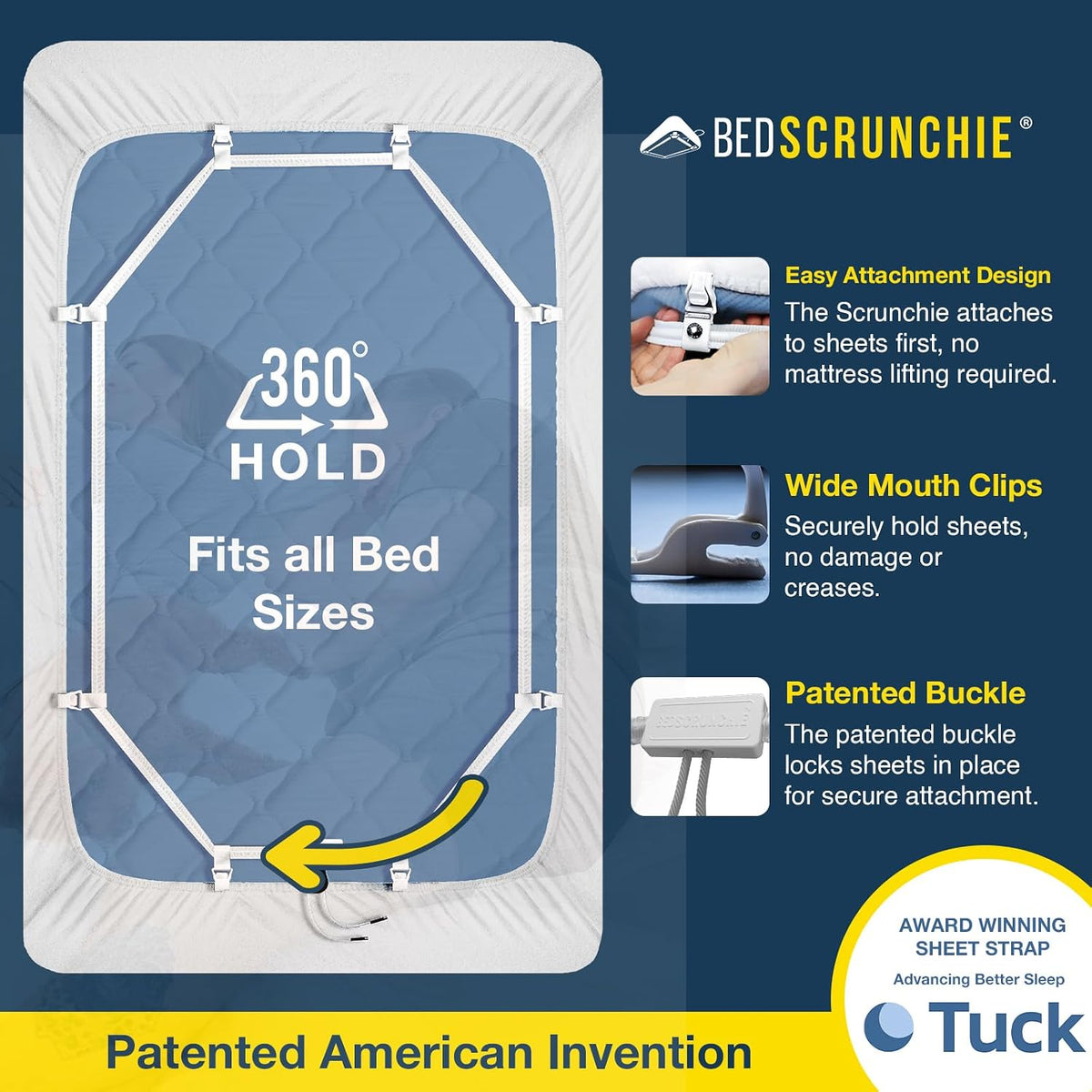 Sheet Holder Straps - Heavy Duty Gripper Clips - Strengthened Parachute Cord - 360 Degree Bed Sheet Tightener - Strongest and Effective Extender - Fits All Mattress Sizes